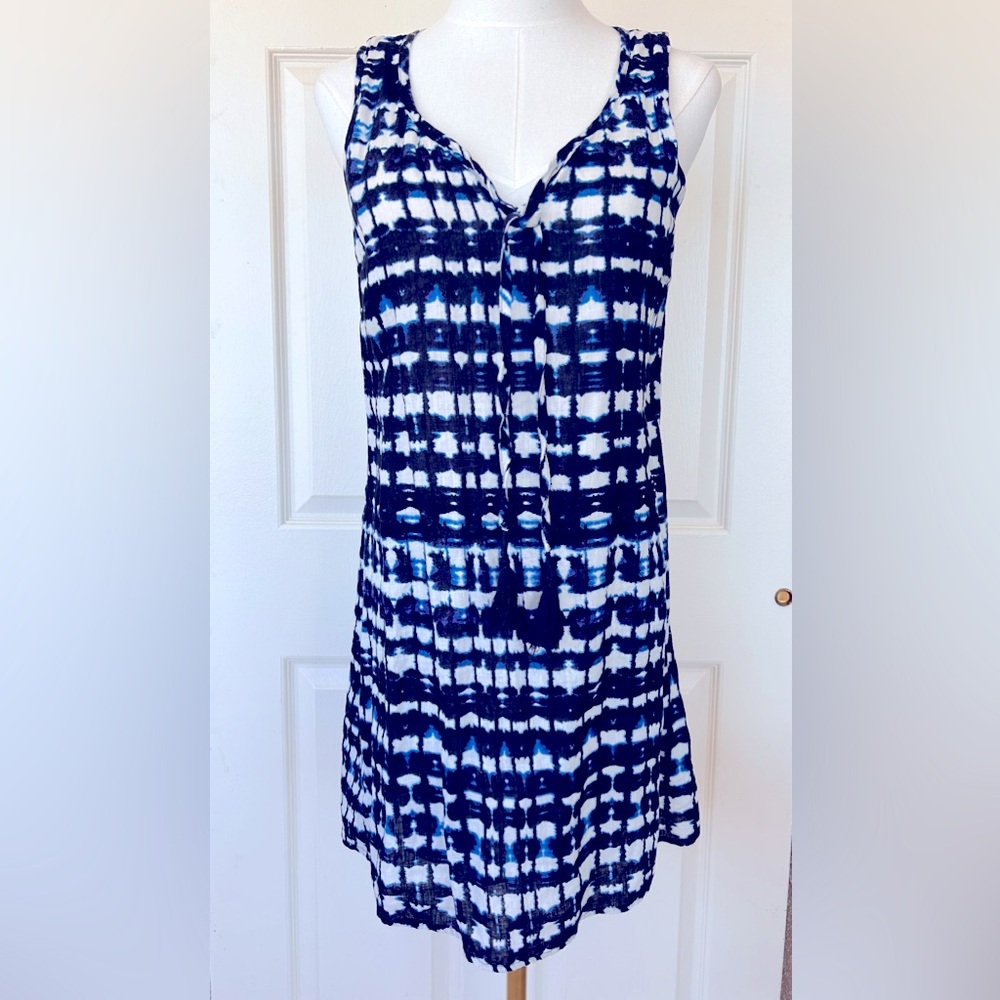 Cynthia Rowley Brand Linen Tie Dye Dress Underdress 6